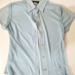 Revolution pale blue sheer blouse women's size Medium